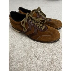 Brunswick Mens Brown Suede Leather Bowling Shoes Size 11 Wide 4E Retro Athletic